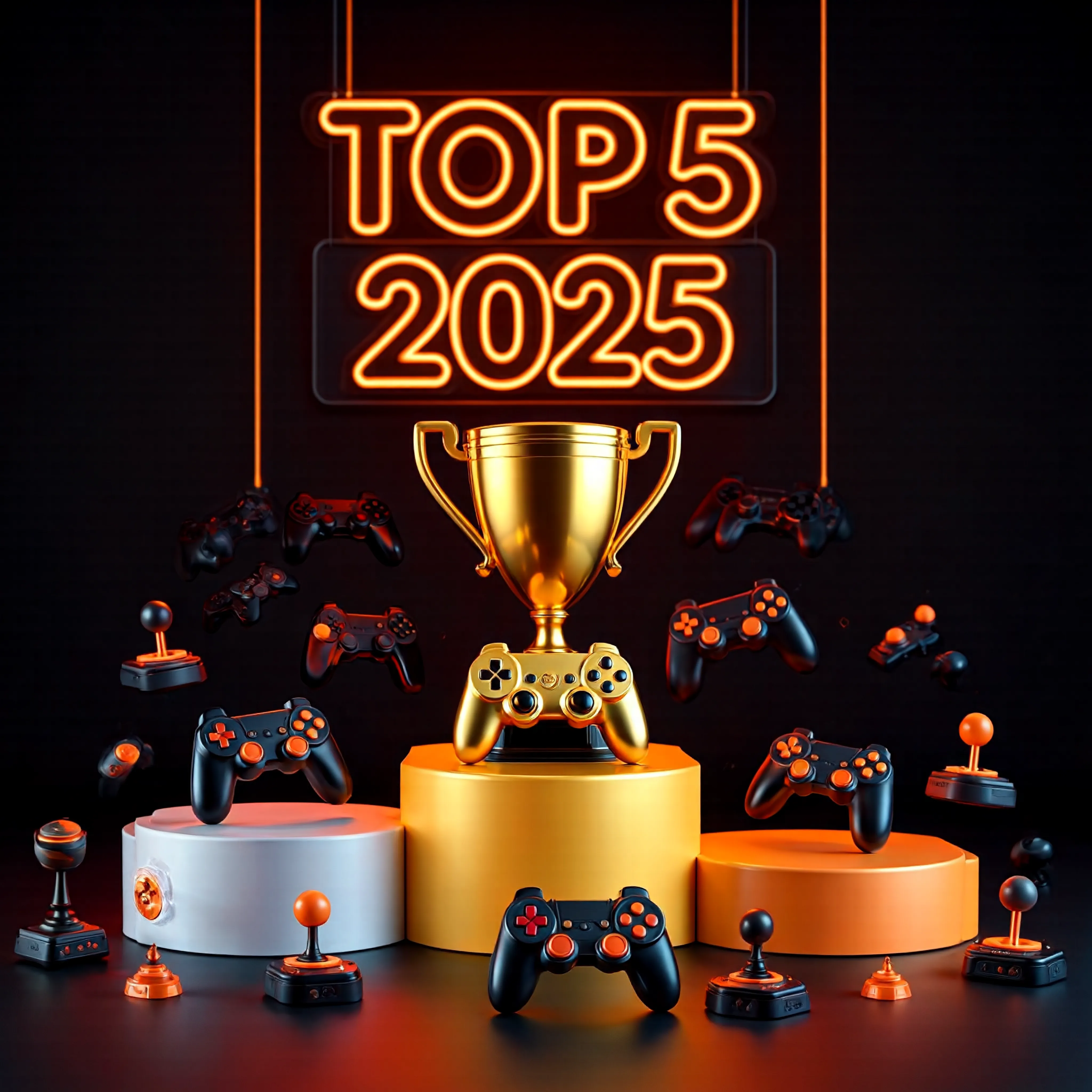 Ranking podium and trophy